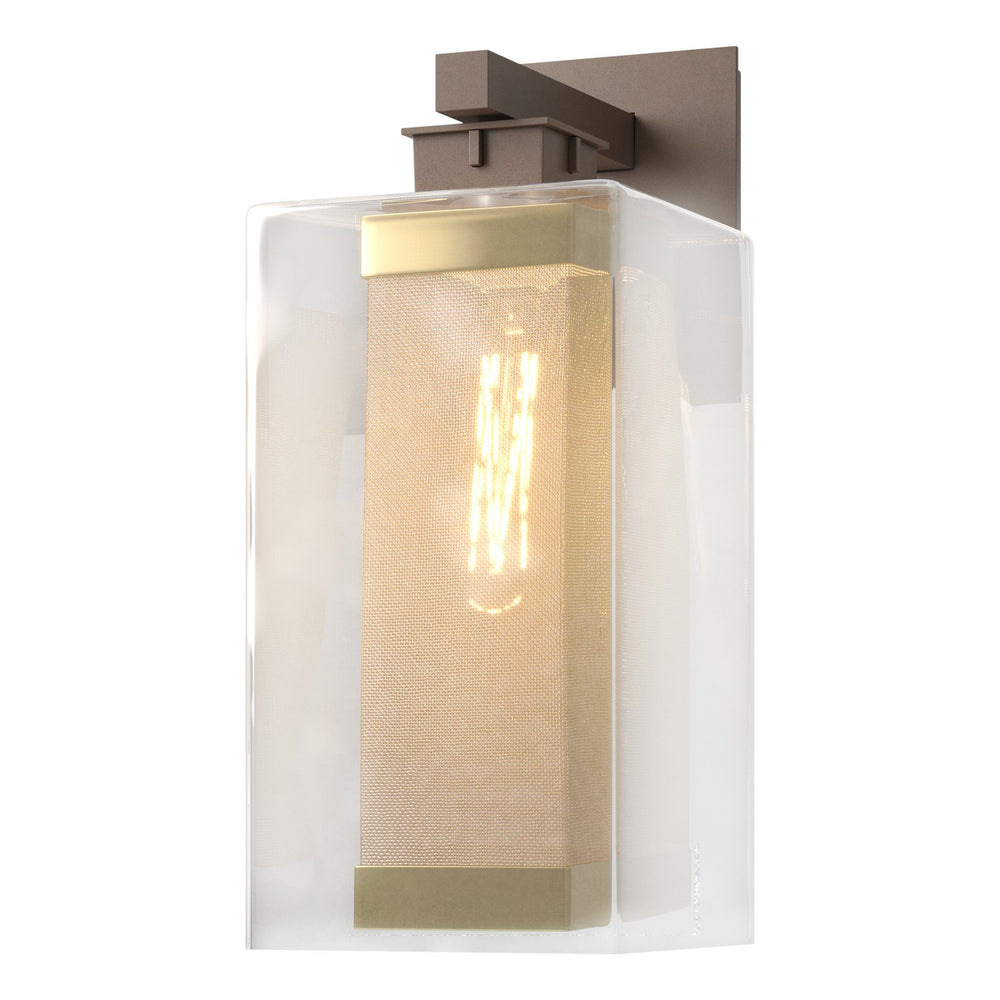 Hubbardton Forge - One Light Outdoor Wall Sconce - Polaris - Coastal Bronze- Union Lighting Luminaires Decor