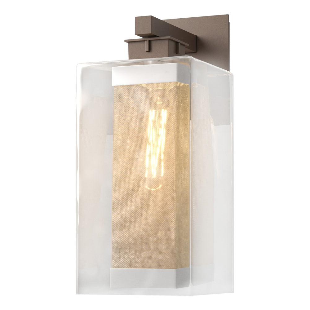 Hubbardton Forge - One Light Outdoor Wall Sconce - Polaris - Coastal Bronze- Union Lighting Luminaires Decor