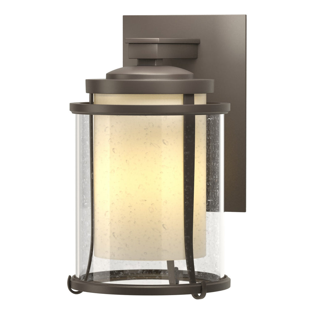 Hubbardton Forge - One Light Outdoor Wall Sconce - Meridian - Coastal Dark Smoke- Union Lighting Luminaires Decor