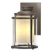 Hubbardton Forge - One Light Outdoor Wall Sconce - Meridian - Coastal Dark Smoke- Union Lighting Luminaires Decor