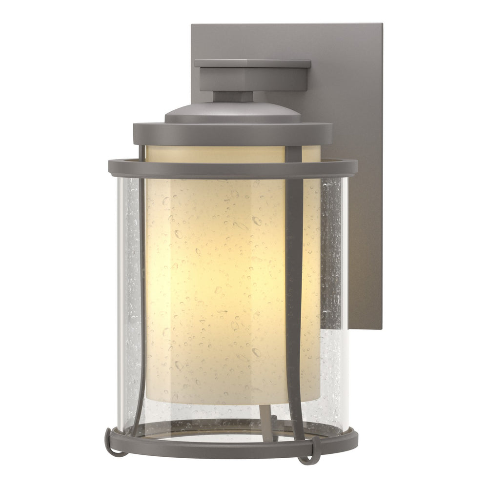 Hubbardton Forge - One Light Outdoor Wall Sconce - Meridian - Coastal Burnished Steel- Union Lighting Luminaires Decor