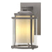 Hubbardton Forge - One Light Outdoor Wall Sconce - Meridian - Coastal Burnished Steel- Union Lighting Luminaires Decor