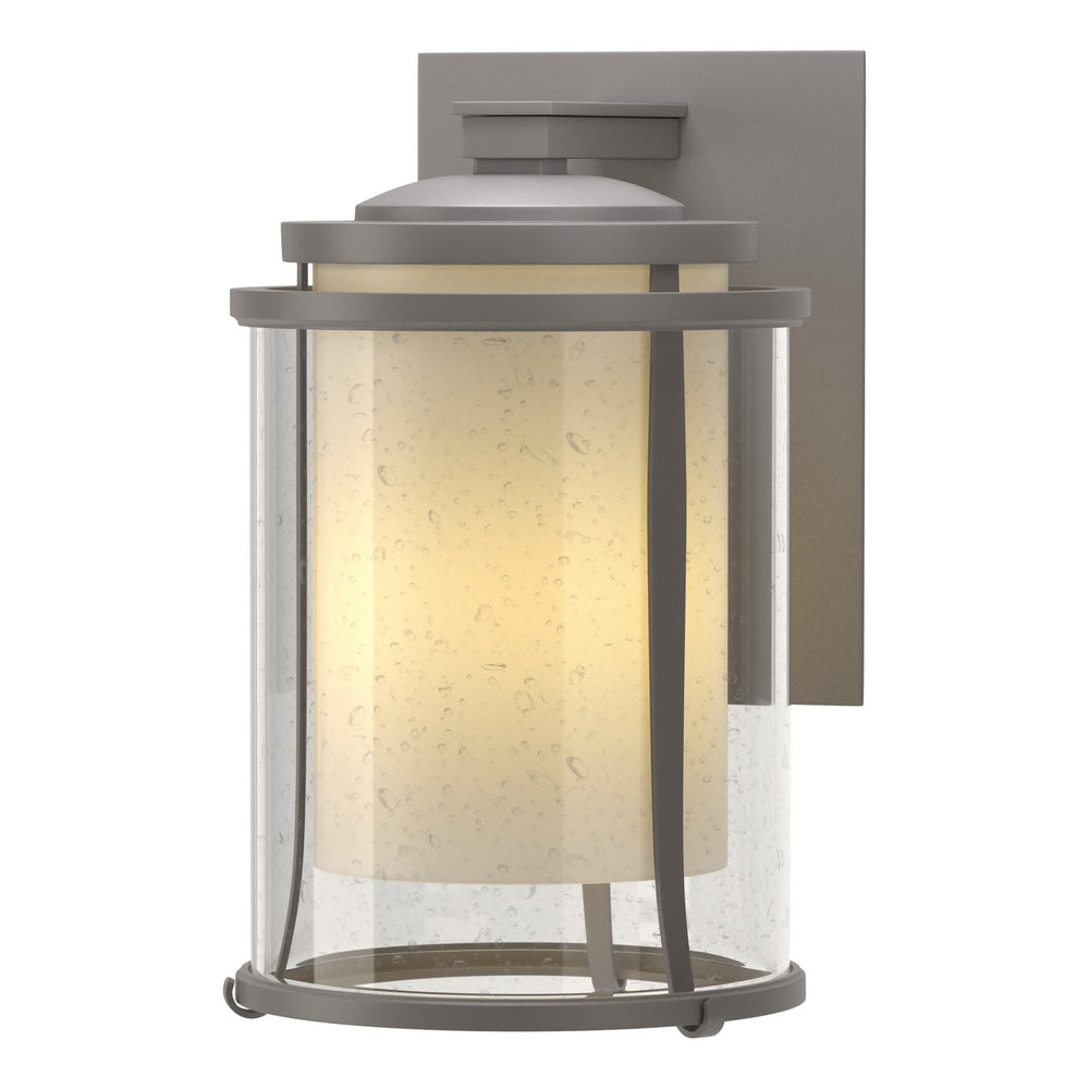 Hubbardton Forge - One Light Outdoor Wall Sconce - Meridian - Coastal Burnished Steel- Union Lighting Luminaires Decor