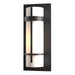 Hubbardton Forge - One Light Outdoor Wall Sconce - Banded - Coastal Black- Union Lighting Luminaires Decor