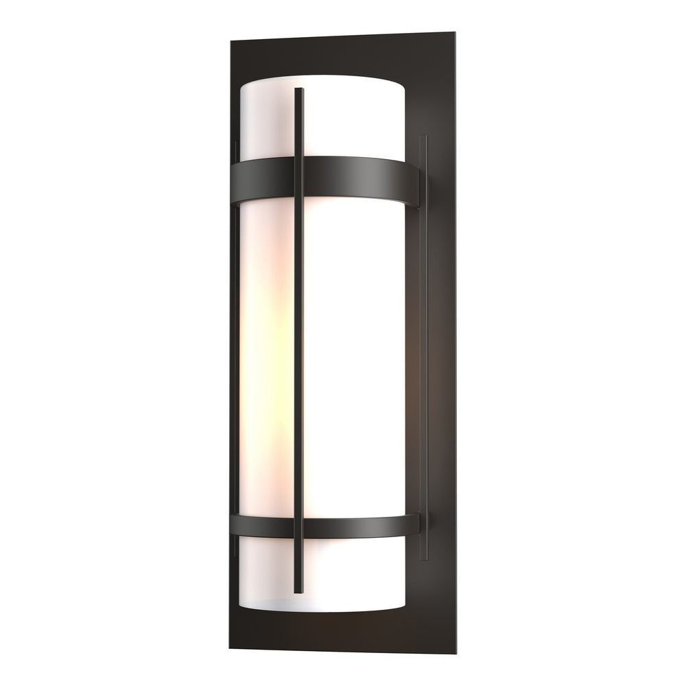 Hubbardton Forge - One Light Outdoor Wall Sconce - Banded - Coastal Oil Rubbed Bronze- Union Lighting Luminaires Decor