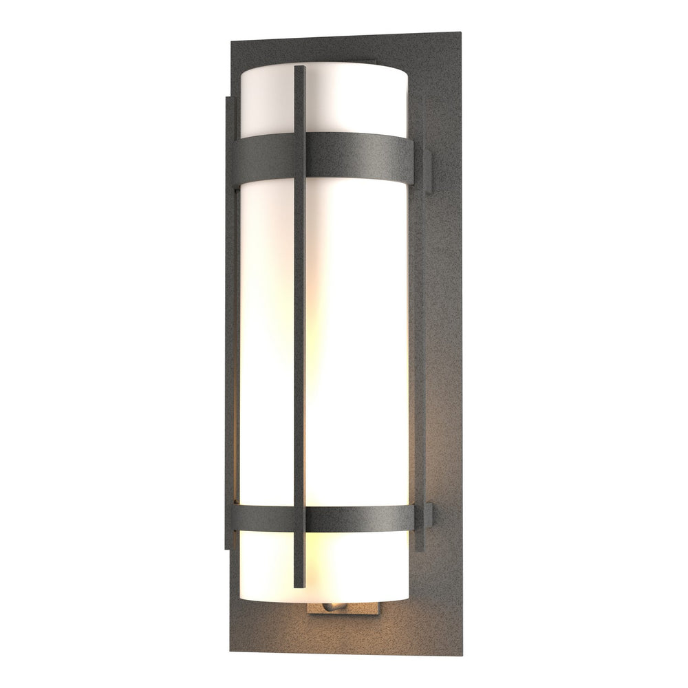 Hubbardton Forge - One Light Outdoor Wall Sconce - Banded - Coastal Natural Iron- Union Lighting Luminaires Decor