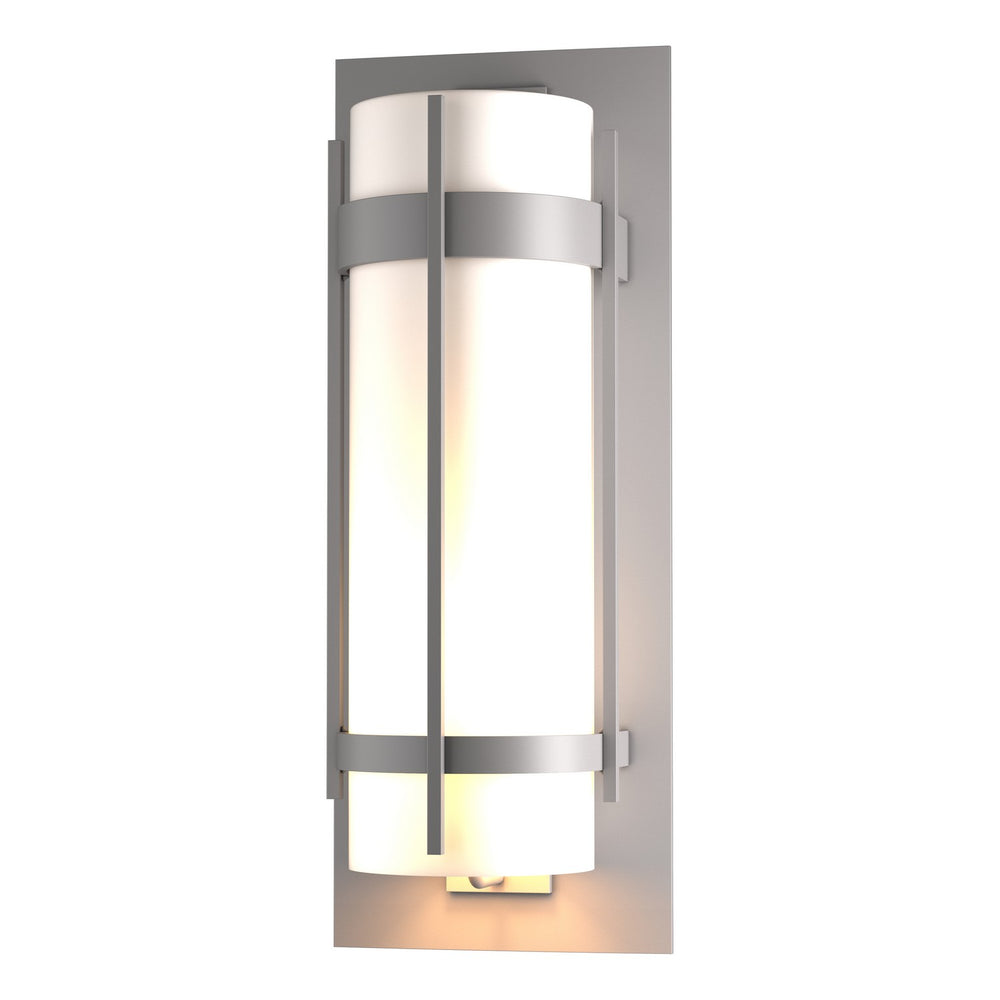 Hubbardton Forge - One Light Outdoor Wall Sconce - Banded - Coastal Burnished Steel- Union Lighting Luminaires Decor
