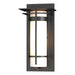 Hubbardton Forge - One Light Outdoor Wall Sconce - Banded - Coastal Black- Union Lighting Luminaires Decor