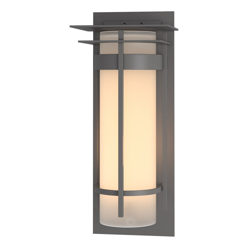 Hubbardton Forge - One Light Outdoor Wall Sconce - Banded - Coastal Burnished Steel- Union Lighting Luminaires Decor