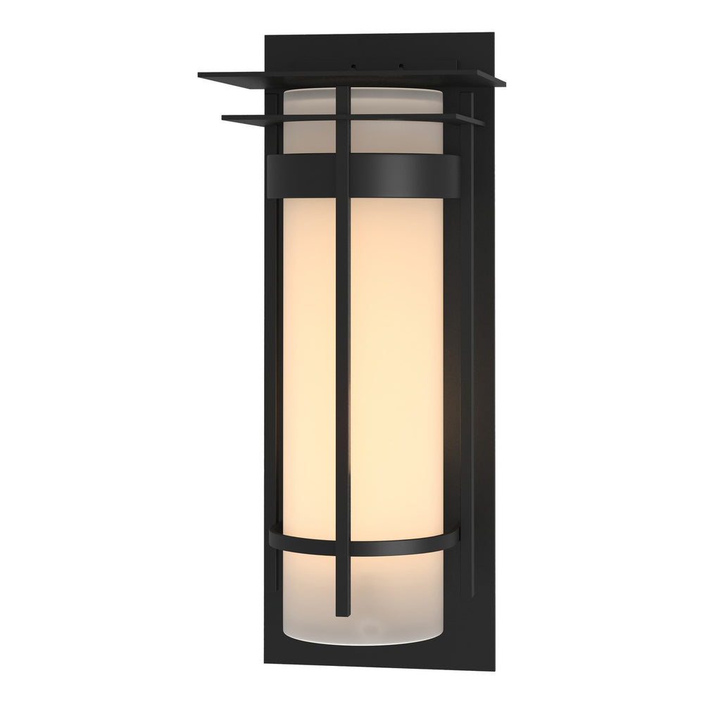 Hubbardton Forge - One Light Outdoor Wall Sconce - Banded - Coastal Black- Union Lighting Luminaires Decor