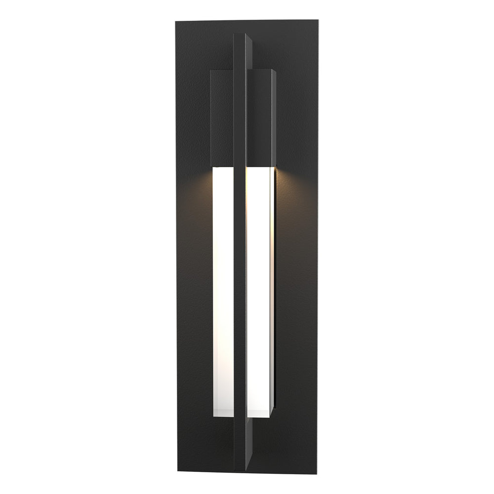 Hubbardton Forge - One Light Outdoor Wall Sconce - Axis - Coastal Black- Union Lighting Luminaires Decor