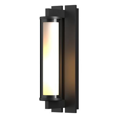 Hubbardton Forge - One Light Outdoor Wall Sconce - Fuse - Coastal Black- Union Lighting Luminaires Decor