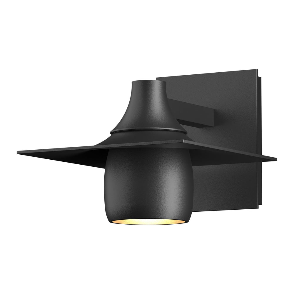 Hubbardton Forge - One Light Outdoor Wall Sconce - Hood - Coastal Black- Union Lighting Luminaires Decor