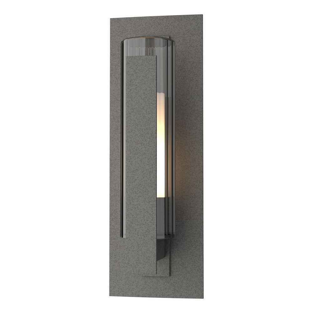 Hubbardton Forge - One Light Outdoor Wall Sconce - Vertical Bar - Coastal Natural Iron- Union Lighting Luminaires Decor