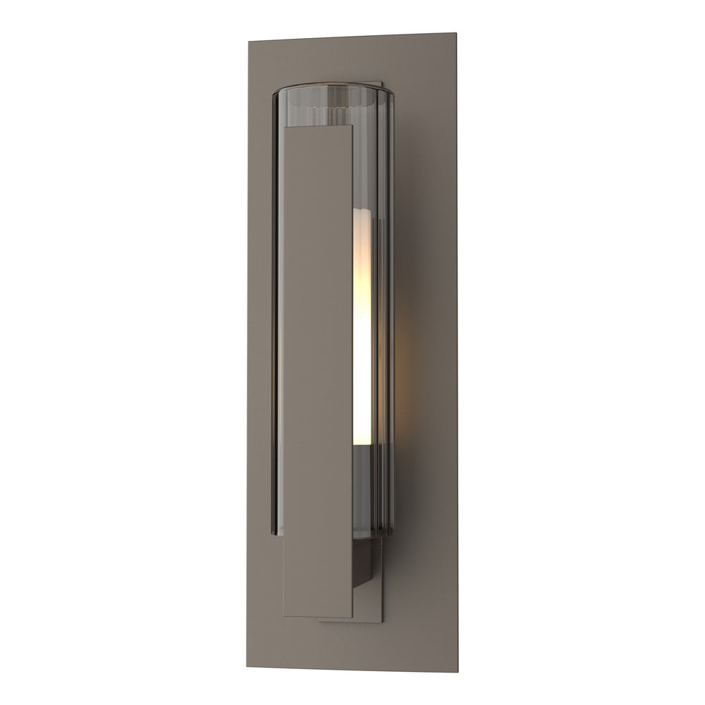 Hubbardton Forge - One Light Outdoor Wall Sconce - Vertical Bar - Coastal Dark Smoke- Union Lighting Luminaires Decor