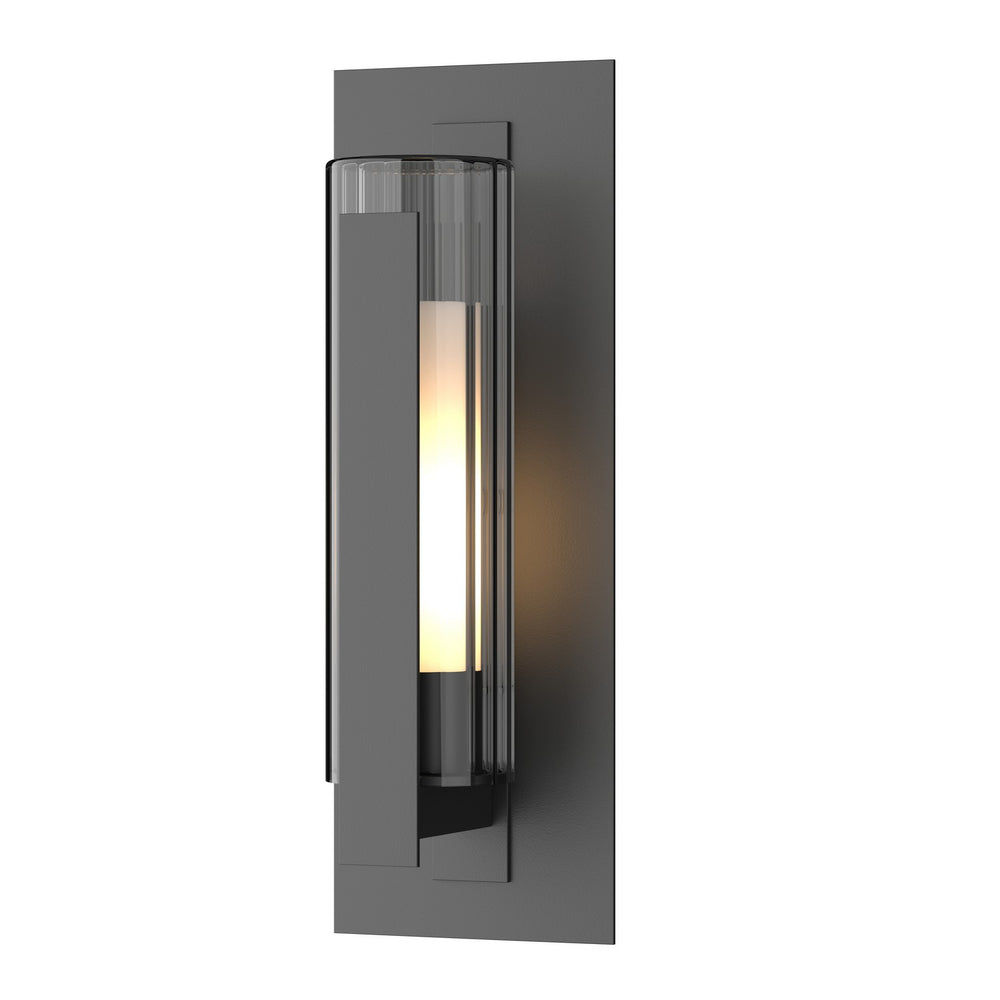 Hubbardton Forge - One Light Outdoor Wall Sconce - Vertical Bar - Coastal Black- Union Lighting Luminaires Decor