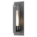 Hubbardton Forge - One Light Outdoor Wall Sconce - Vertical Bar - Coastal Black- Union Lighting Luminaires Decor