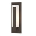 Hubbardton Forge - One Light Outdoor Wall Sconce - Vertical Bar - Coastal Dark Smoke- Union Lighting Luminaires Decor