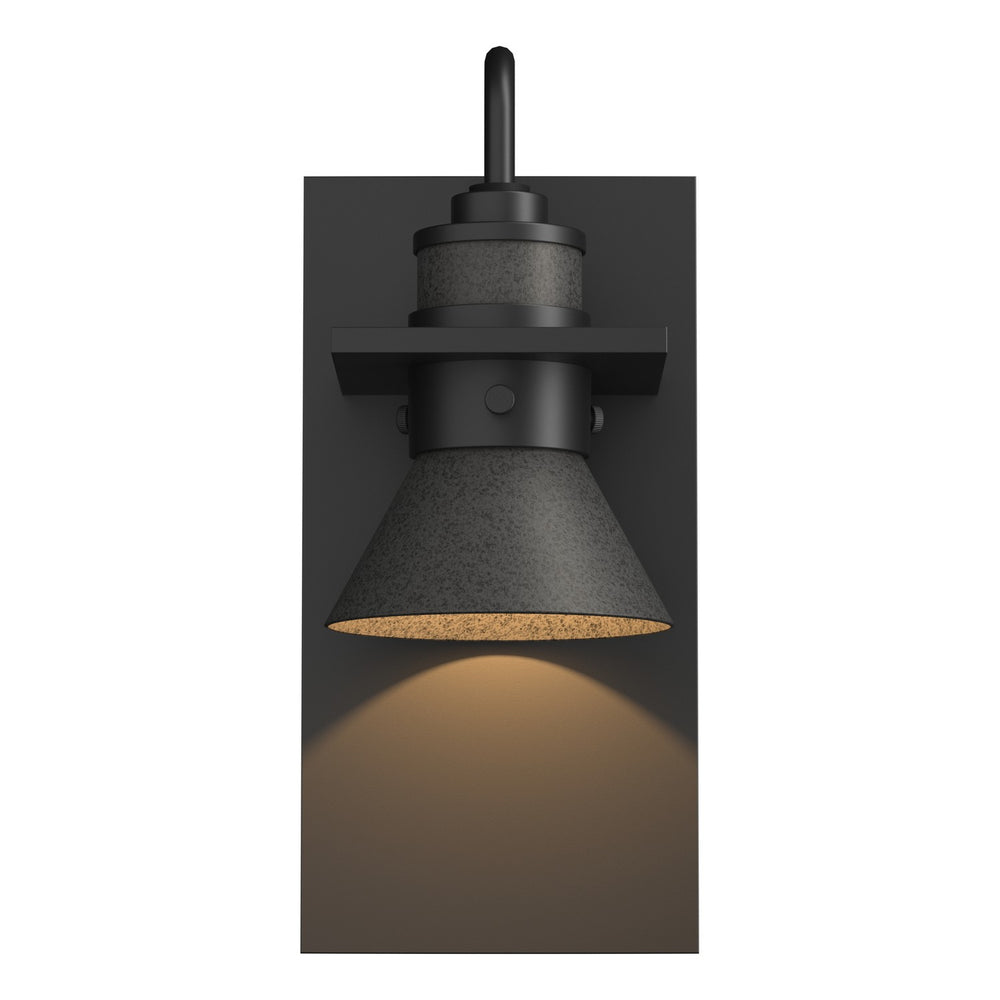 Hubbardton Forge - One Light Outdoor Wall Sconce - Erlenmeyer - Coastal Black- Union Lighting Luminaires Decor