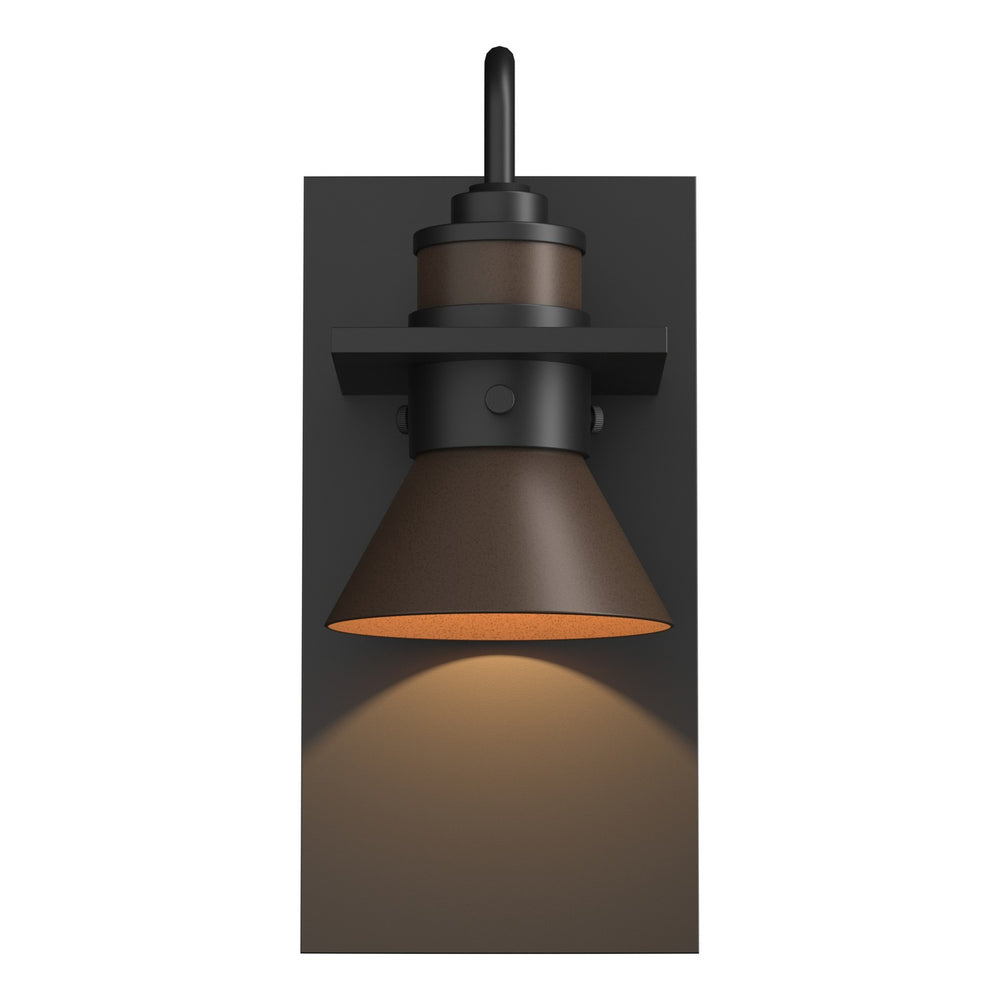 Hubbardton Forge - One Light Outdoor Wall Sconce - Erlenmeyer - Coastal Black- Union Lighting Luminaires Decor