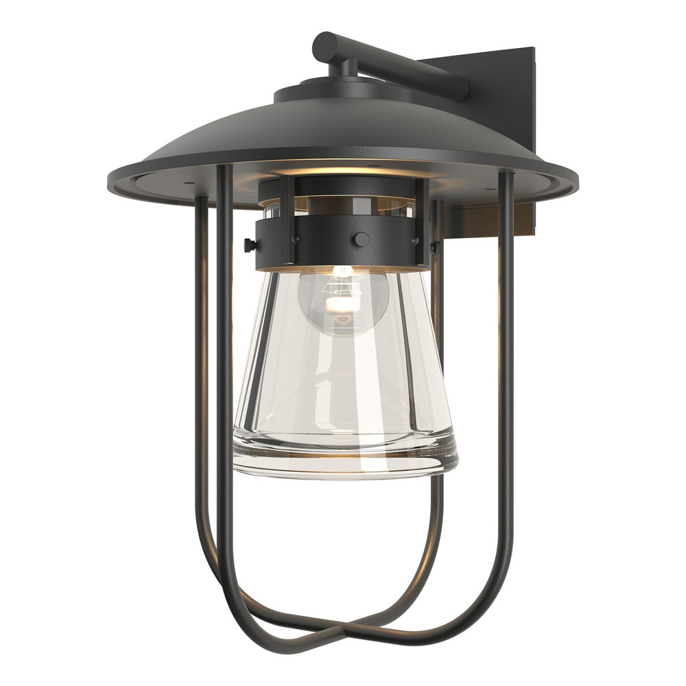 Hubbardton Forge - One Light Outdoor Wall Sconce - Erlenmeyer - Coastal Black- Union Lighting Luminaires Decor