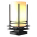 Hubbardton Forge - One Light Outdoor Pier Mount - Banded - Coastal Black- Union Lighting Luminaires Decor