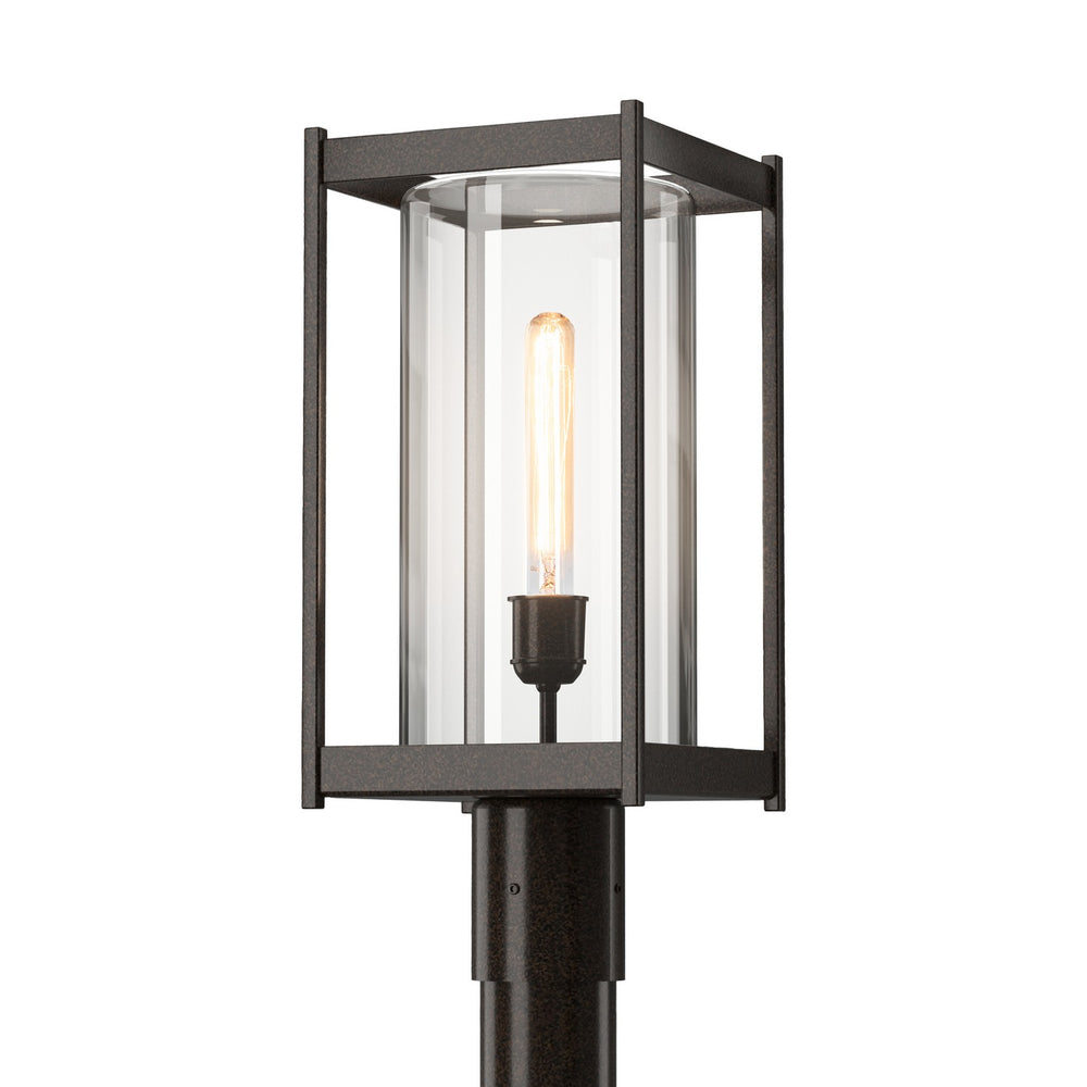 Hubbardton Forge - One Light Outdoor Post Mount - Cela - Coastal Bronze- Union Lighting Luminaires Decor