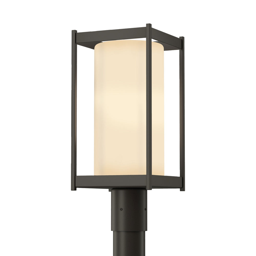 Hubbardton Forge - One Light Outdoor Post Mount - Cela - Coastal Dark Smoke- Union Lighting Luminaires Decor