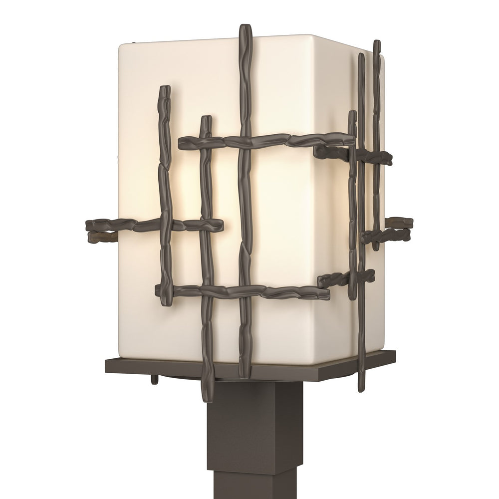 Hubbardton Forge - One Light Outdoor Post Mount - Tura - Coastal Dark Smoke- Union Lighting Luminaires Decor