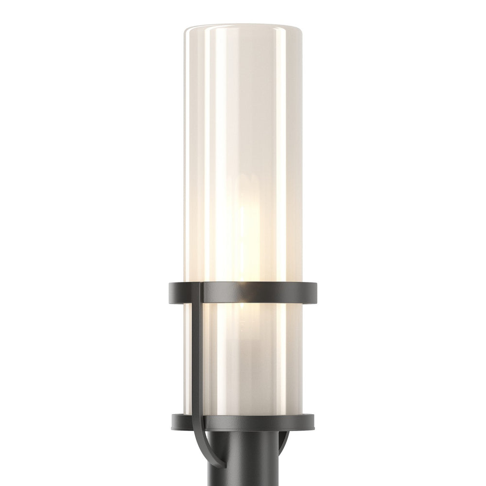 Hubbardton Forge - One Light Outdoor Post Mount - Alcove - Coastal Black- Union Lighting Luminaires Decor