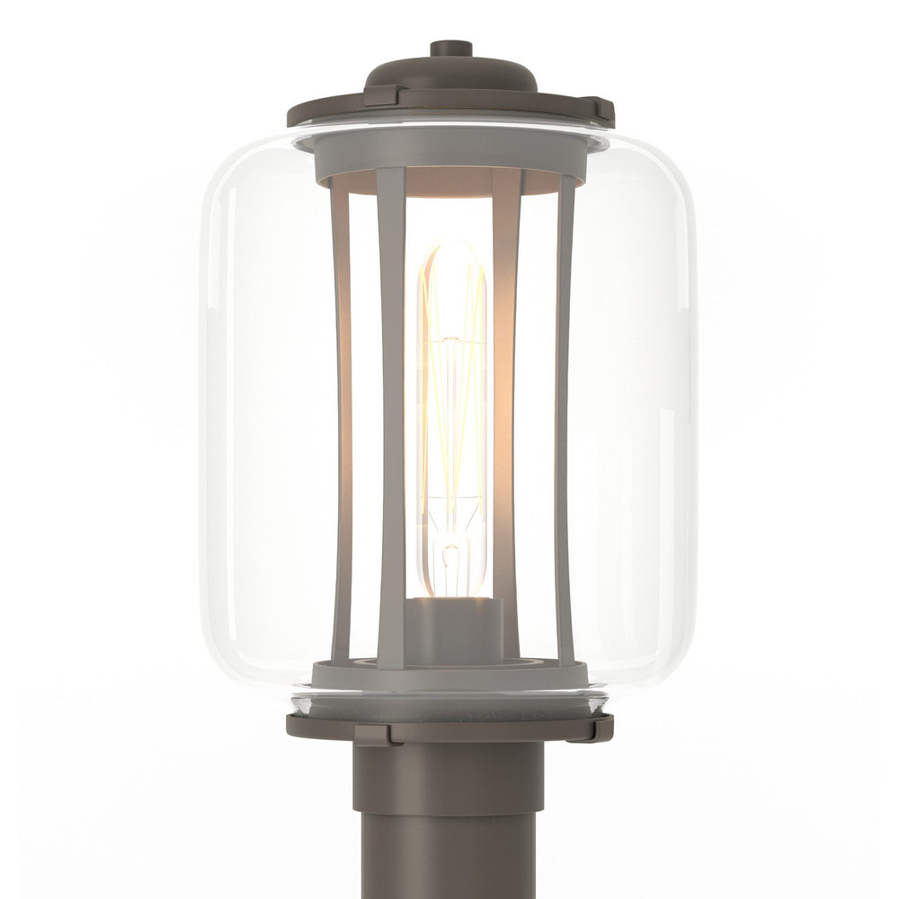 Hubbardton Forge - One Light Outdoor Post Mount - Fairwinds - Coastal Dark Smoke- Union Lighting Luminaires Decor