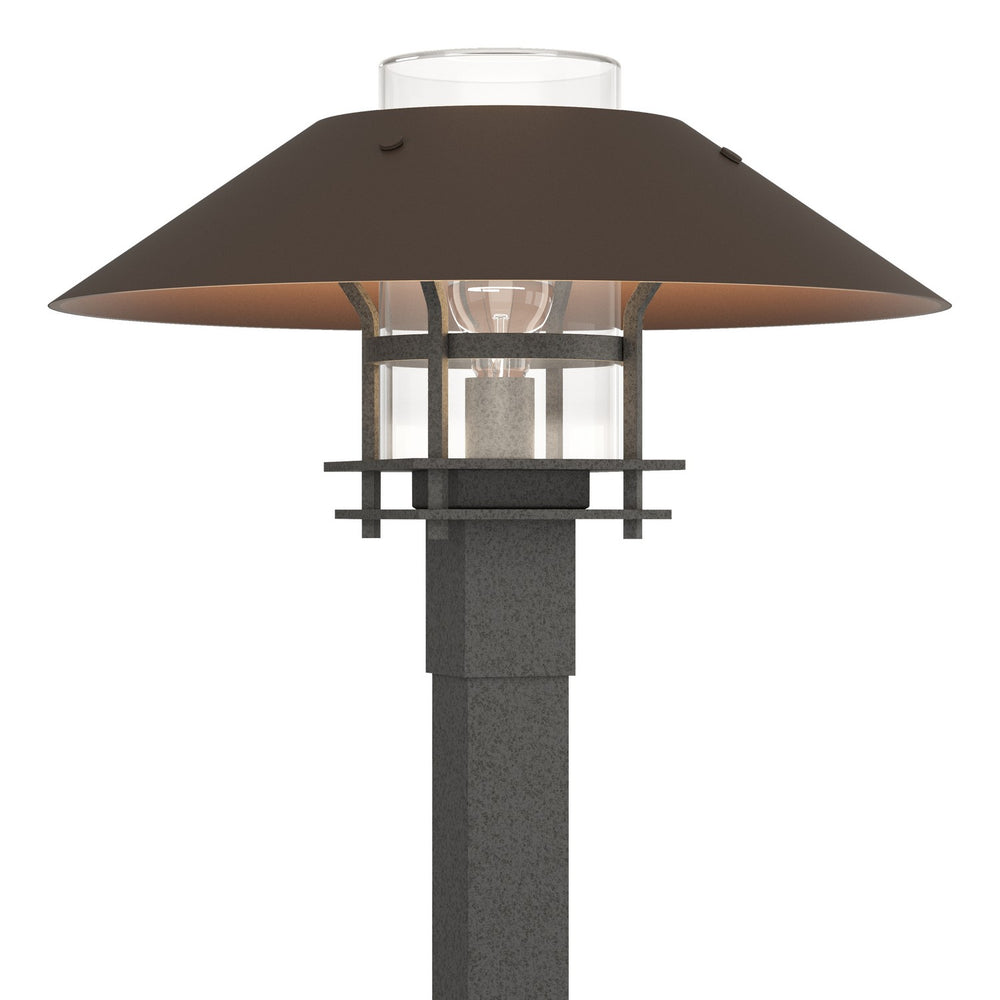 Hubbardton Forge - One Light Outdoor Post Mount - Henry - Coastal Natural Iron- Union Lighting Luminaires Decor