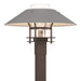 Hubbardton Forge - One Light Outdoor Post Mount - Henry - Coastal Bronze- Union Lighting Luminaires Decor