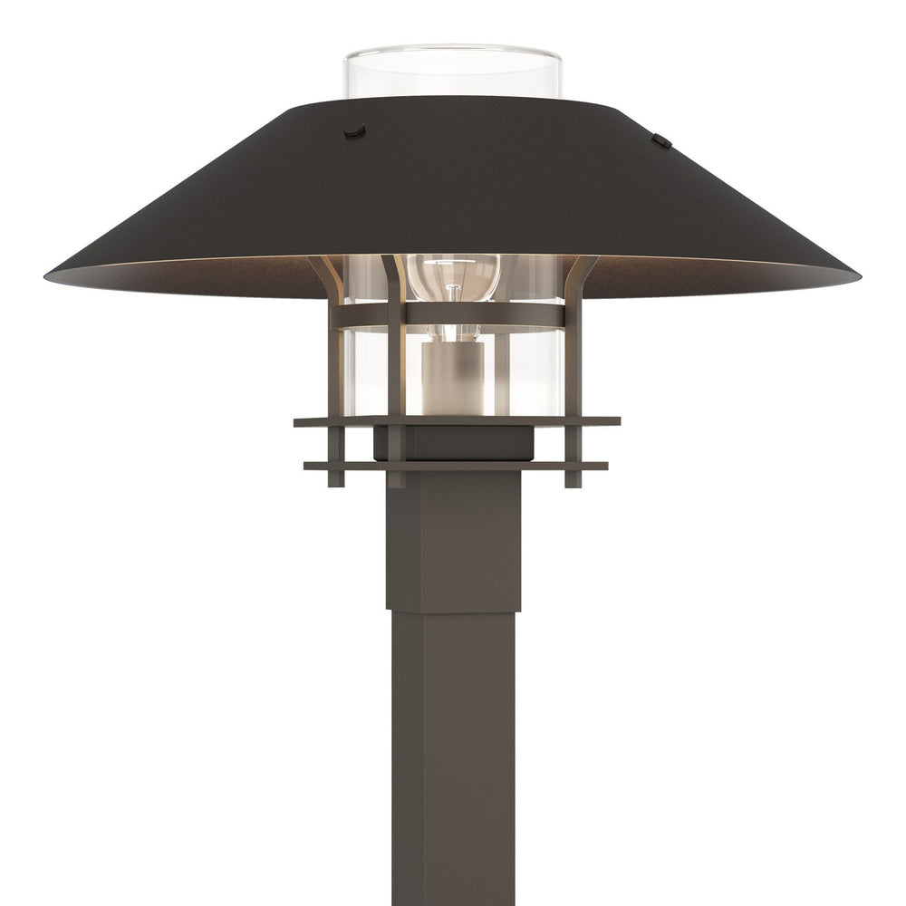 Hubbardton Forge - One Light Outdoor Post Mount - Henry - Coastal Dark Smoke- Union Lighting Luminaires Decor