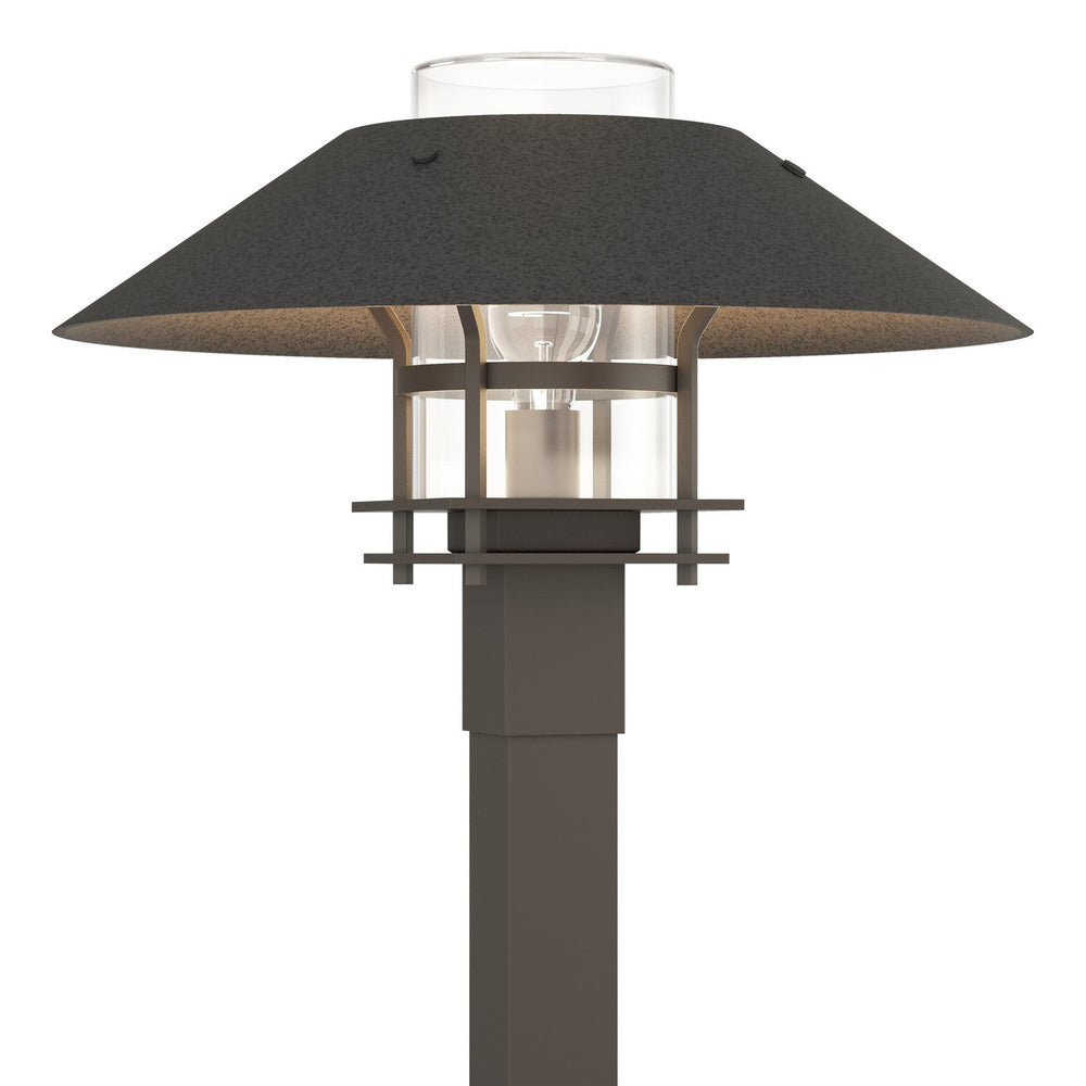 Hubbardton Forge - One Light Outdoor Post Mount - Henry - Coastal Dark Smoke- Union Lighting Luminaires Decor