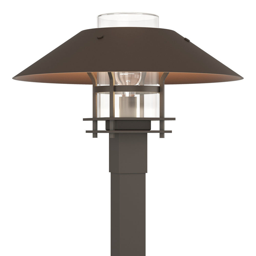 Hubbardton Forge - One Light Outdoor Post Mount - Henry - Coastal Dark Smoke- Union Lighting Luminaires Decor