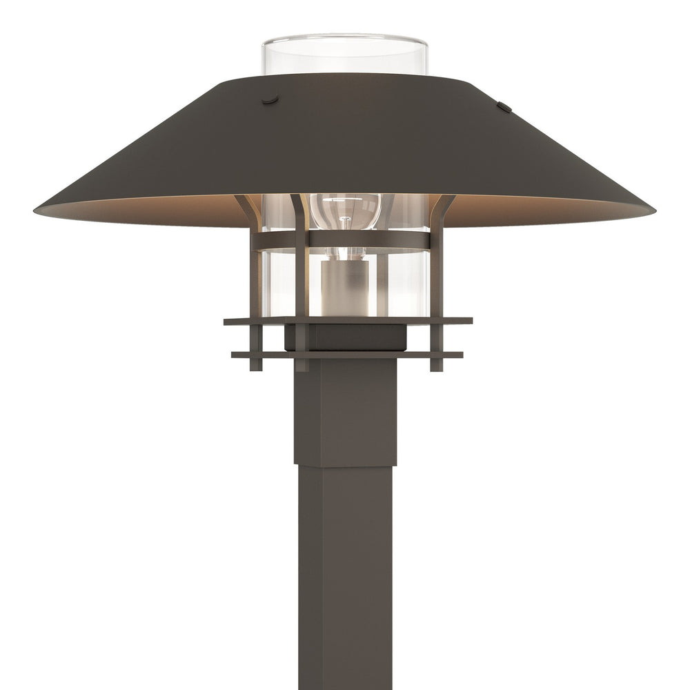 Hubbardton Forge - One Light Outdoor Post Mount - Henry - Coastal Dark Smoke- Union Lighting Luminaires Decor