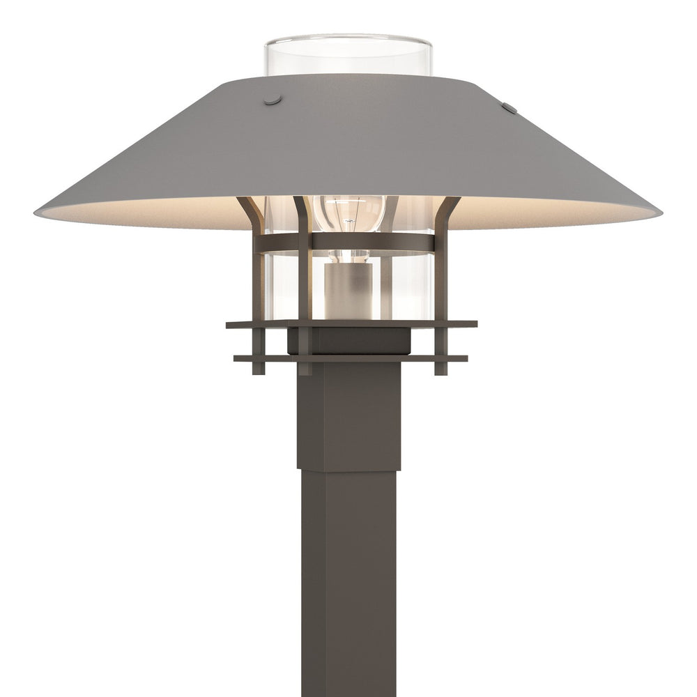 Hubbardton Forge - One Light Outdoor Post Mount - Henry - Coastal Dark Smoke- Union Lighting Luminaires Decor