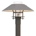Hubbardton Forge - One Light Outdoor Post Mount - Henry - Coastal Dark Smoke- Union Lighting Luminaires Decor