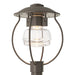 Hubbardton Forge - One Light Outdoor Post Mount - Mason - Coastal Dark Smoke- Union Lighting Luminaires Decor