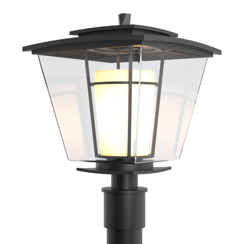 Hubbardton Forge - One Light Outdoor Post Mount - Beacon Hall - Coastal Black- Union Lighting Luminaires Decor