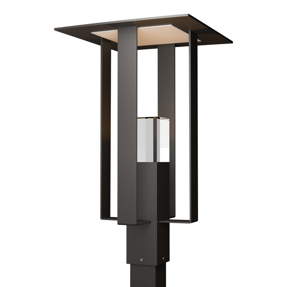 Hubbardton Forge - One Light Outdoor Post Mount - Shadow Box - Coastal Oil Rubbed Bronze- Union Lighting Luminaires Decor