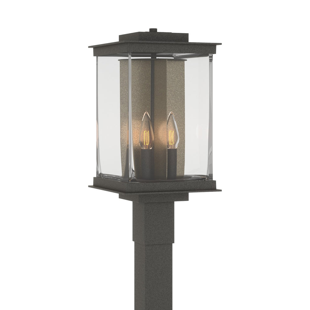 Hubbardton Forge - Four Light Outdoor Post Mount - Kingston - Coastal Natural Iron- Union Lighting Luminaires Decor