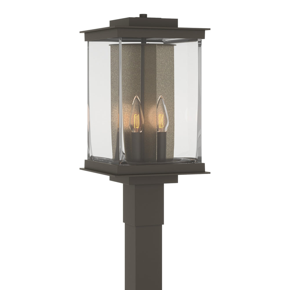 Hubbardton Forge - Four Light Outdoor Post Mount - Kingston - Coastal Dark Smoke- Union Lighting Luminaires Decor