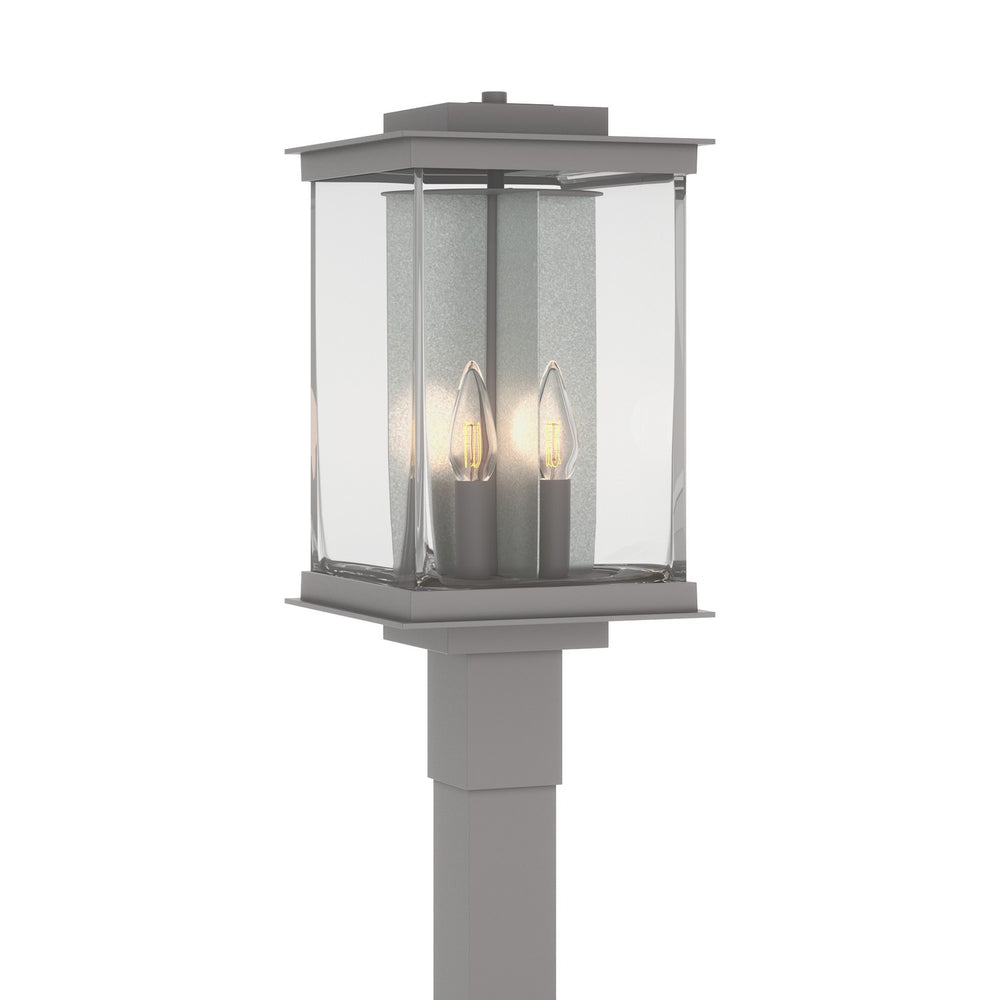 Hubbardton Forge - Four Light Outdoor Post Mount - Kingston - Coastal Burnished Steel- Union Lighting Luminaires Decor
