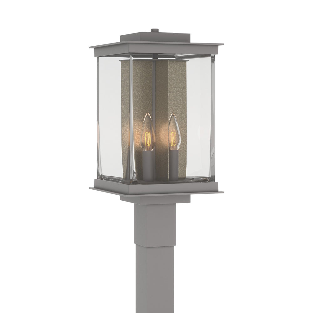 Hubbardton Forge - Four Light Outdoor Post Mount - Kingston - Coastal Burnished Steel- Union Lighting Luminaires Decor