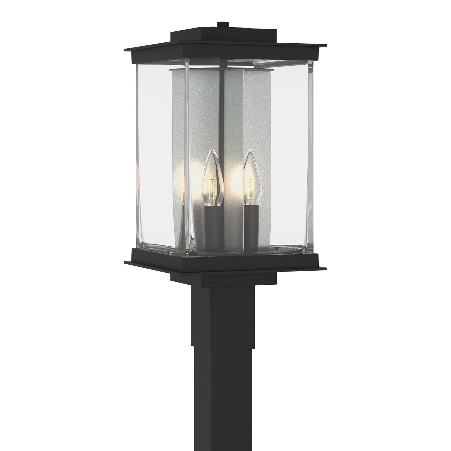 Hubbardton Forge - Four Light Outdoor Post Mount - Kingston - Coastal Black- Union Lighting Luminaires Decor