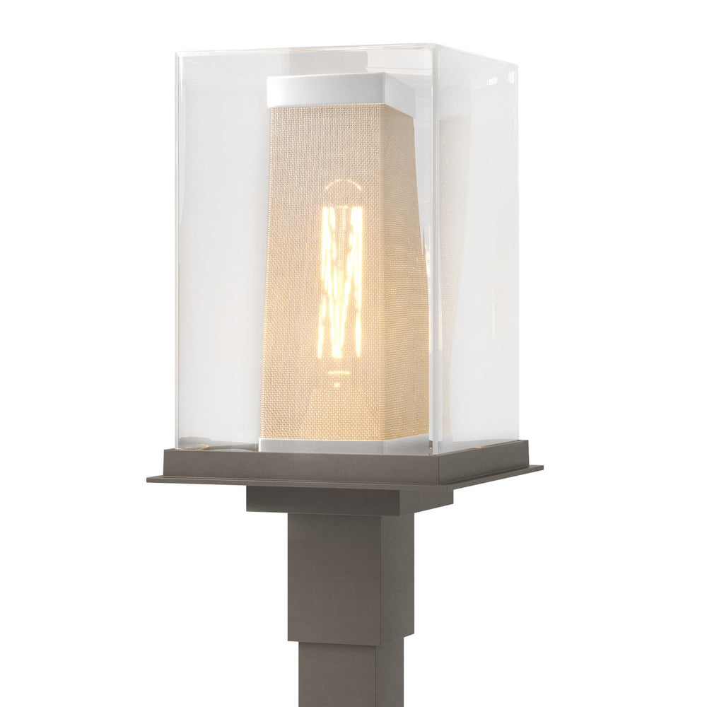 Hubbardton Forge - One Light Outdoor Post Mount - Polaris - Coastal Dark Smoke- Union Lighting Luminaires Decor