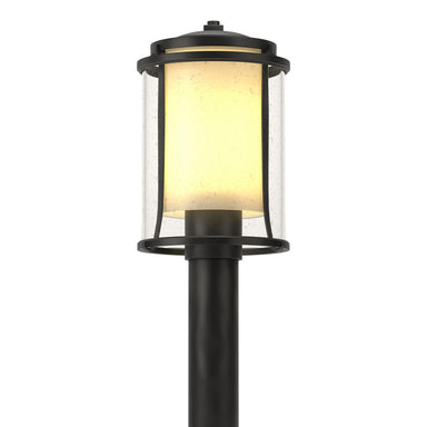 Hubbardton Forge - One Light Outdoor Post Mount - Meridian - Coastal Black- Union Lighting Luminaires Decor