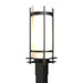 Hubbardton Forge - One Light Outdoor Post Mount - Banded - Coastal Oil Rubbed Bronze- Union Lighting Luminaires Decor
